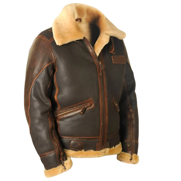 Veste Aviateur Luxe en Cuir